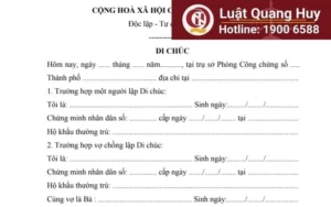di chúc đất ruộng