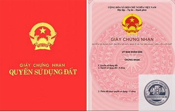 di chúc giấy chứng nhận quyền sử dụng đất