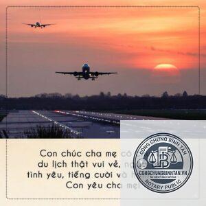 di chúc máy bay cá nhân
