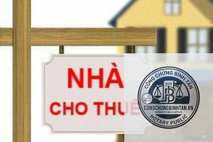 di chúc nhà đang cho thuê