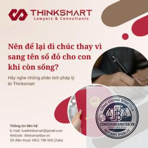 di chúc sổ đỏ