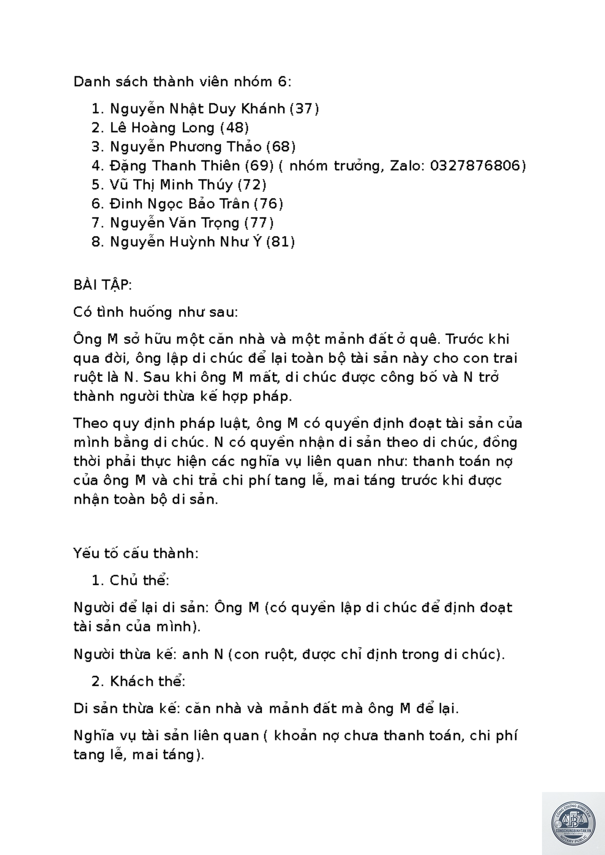 di chúc tài khoản thanh toán - Hình 1