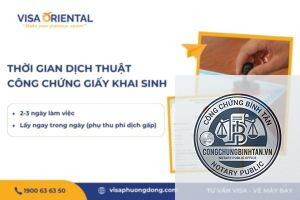 dịch công chứng giấy khai sinh mất bao lâu