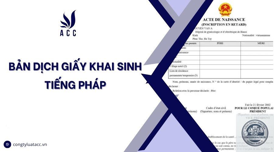dịch giấy khai sinh tiếng pháp - Hình 1