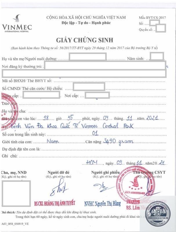dịch giấy khai sinh tiếng trung - H&igrave;nh 3