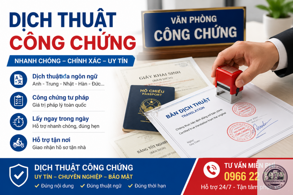 dịch thuật công chứng hồ sơ định cư