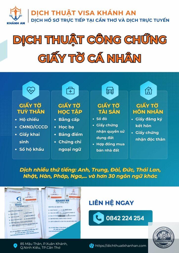 dịch thuật giấy tờ cá nhân ở đâu