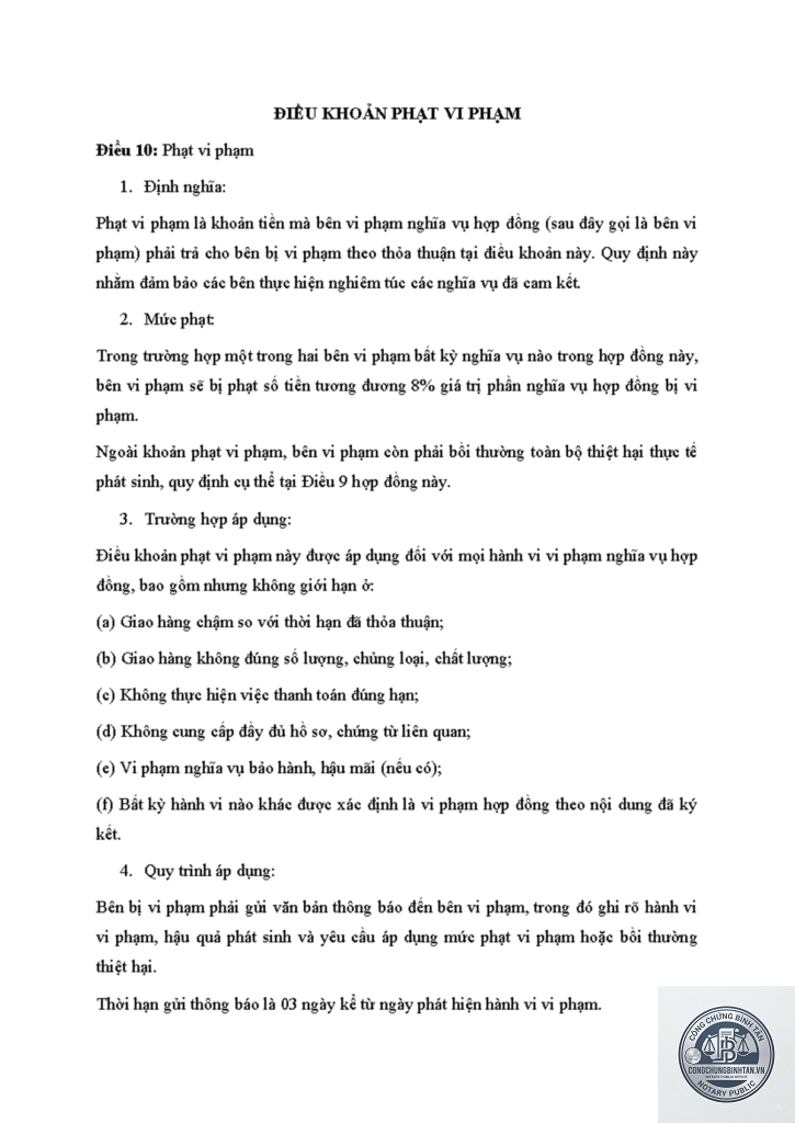 điều khoản phạt là gì