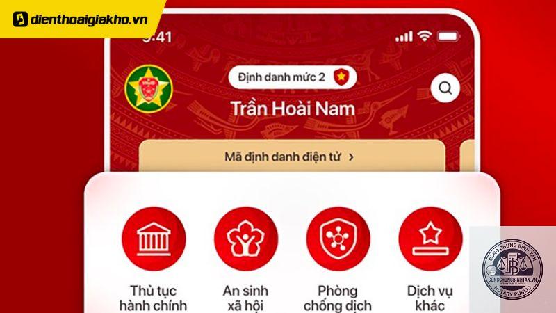đổi email VNeID