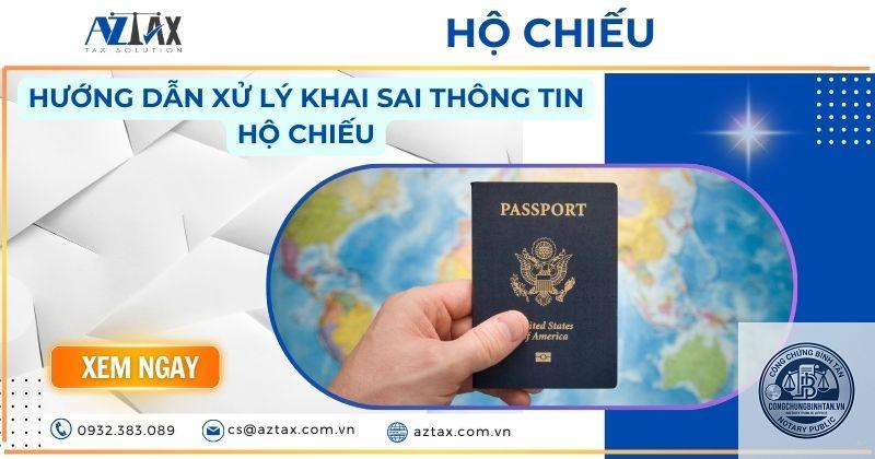 đổi hộ chiếu do sai thông tin