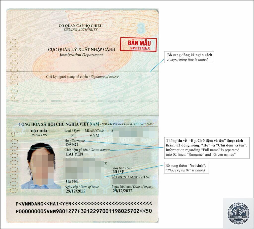 đổi hộ chiếu khi đổi ngày sinh