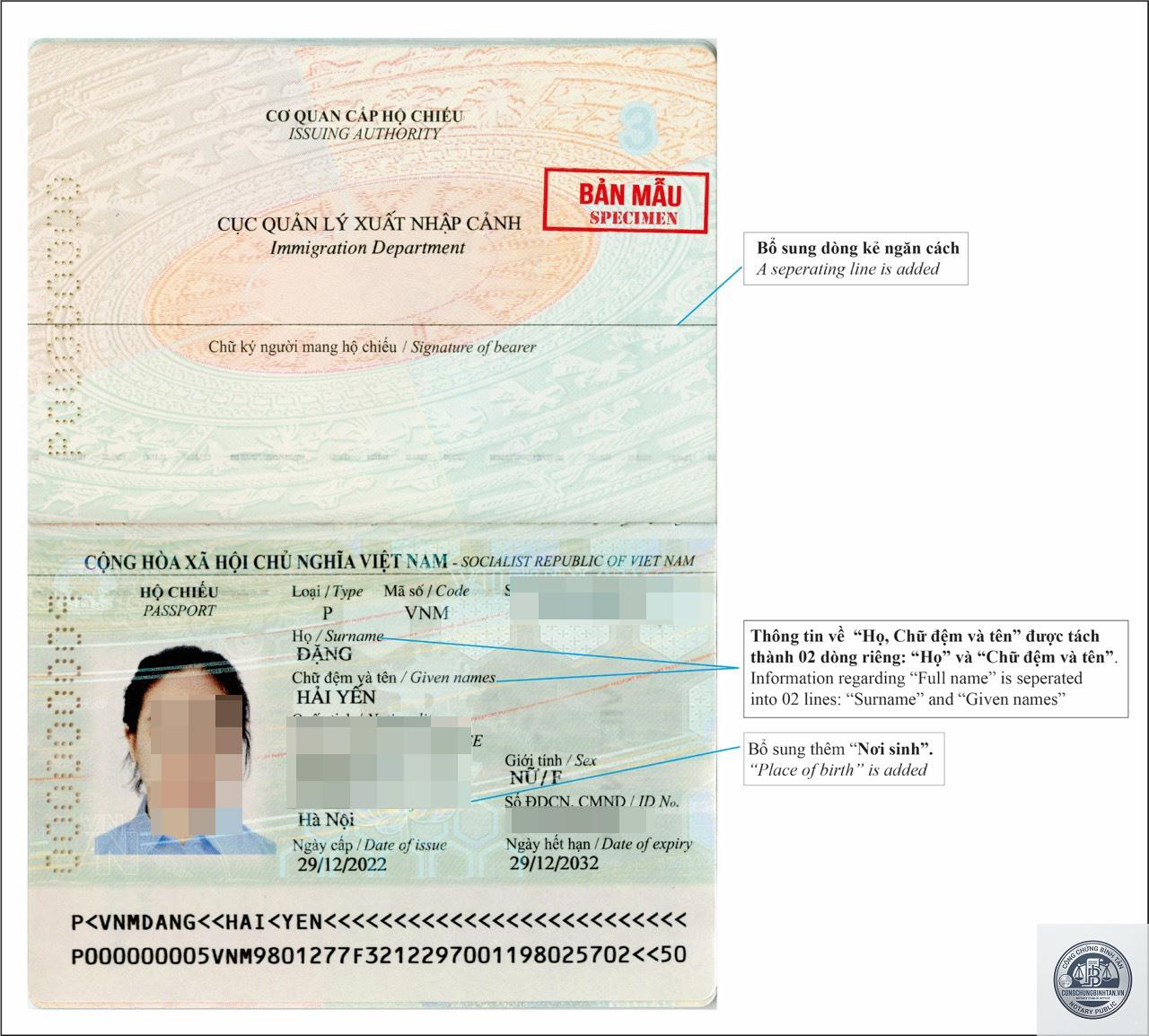 đổi hộ chiếu khi đổi ng&agrave;y sinh - H&igrave;nh 1