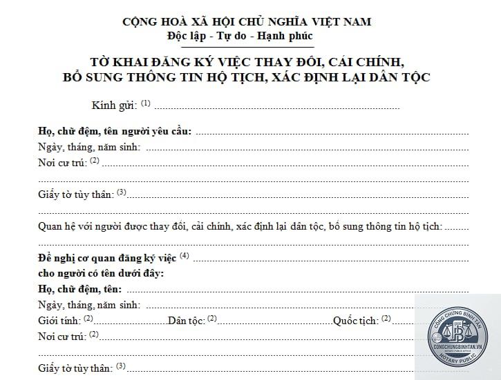 đổi thông tin giấy khai sinh - Hình 1