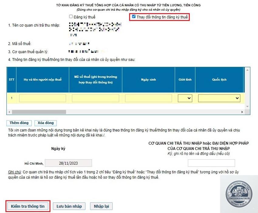 đổi thông tin mã số thuế online - Hình 2