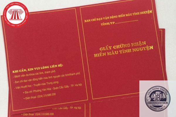 giấy chứng nhận hiến máu - Hình 3