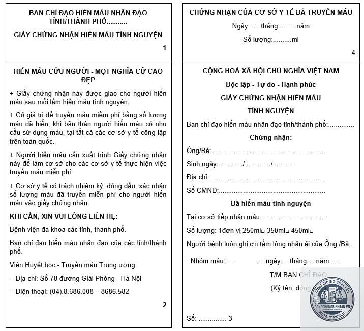 giấy chứng nhận hiến máu - Hình 4
