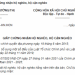 giấy chứng nhận hộ ngh&egrave;o