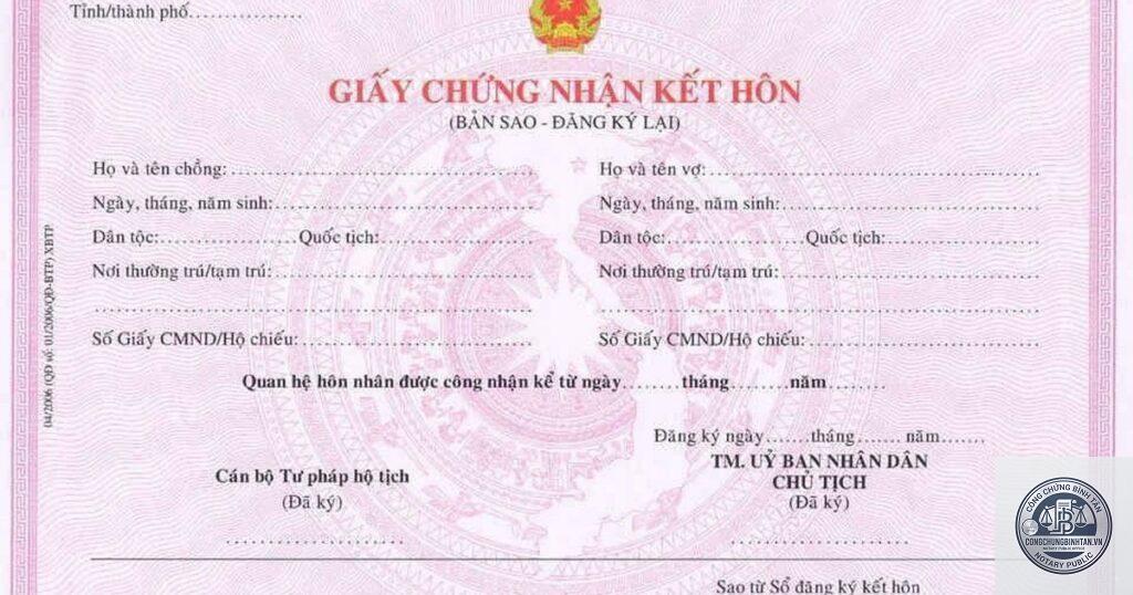 giấy đăng ký kết hôn bị mờ
