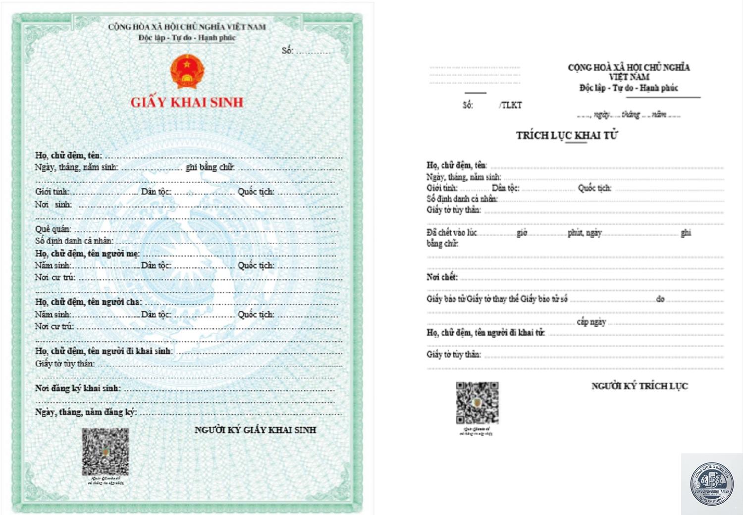 giấy khai sinh bản điện tử - Hình 1