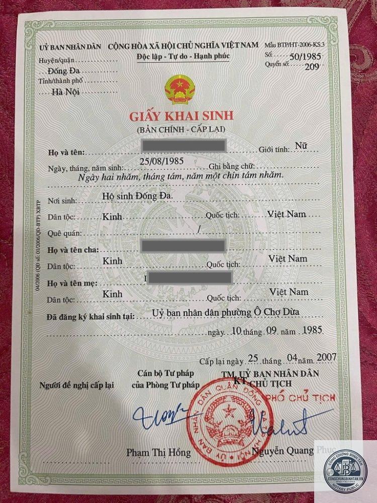 giấy khai sinh bị sai - Hình 2