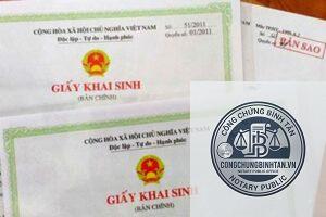 giấy khai sinh bị sai