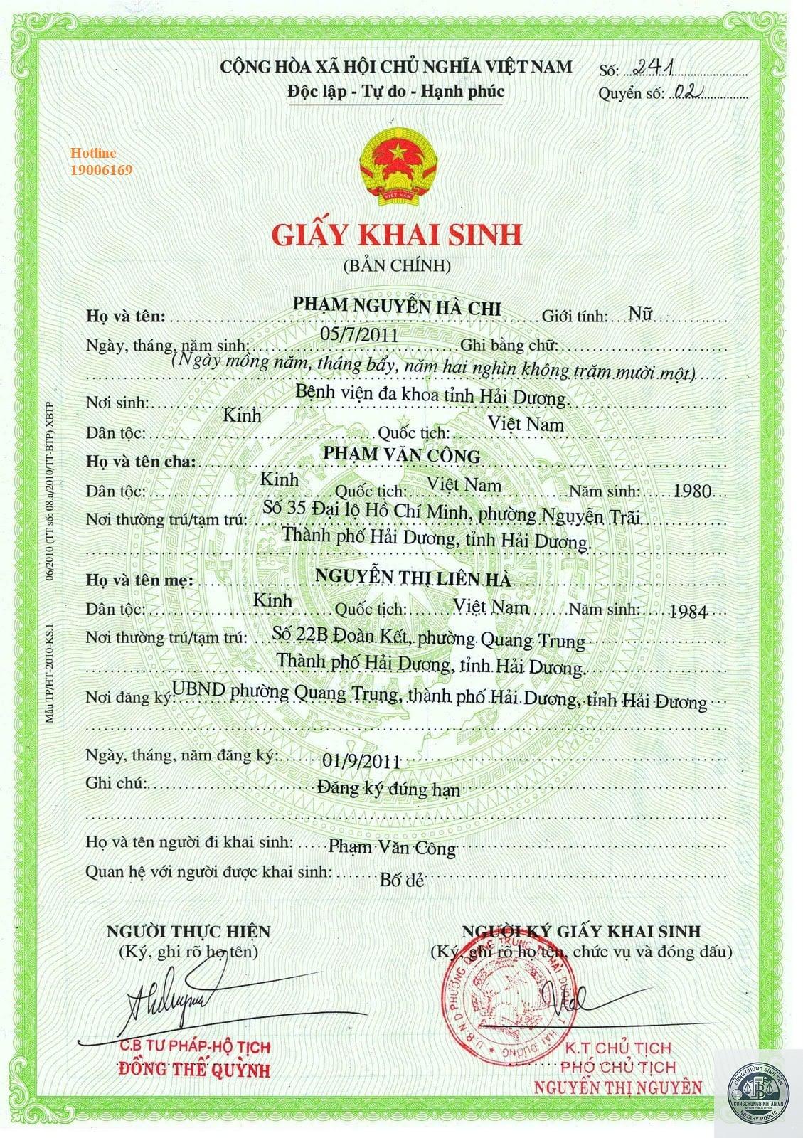 giấy khai sinh photo có chứng thực được không - Hình 3