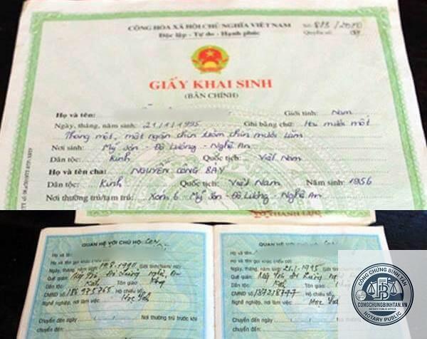giấy khai sinh sai họ tên mẹ