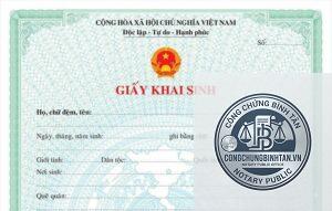 giấy khai sinh sai ngày sinh