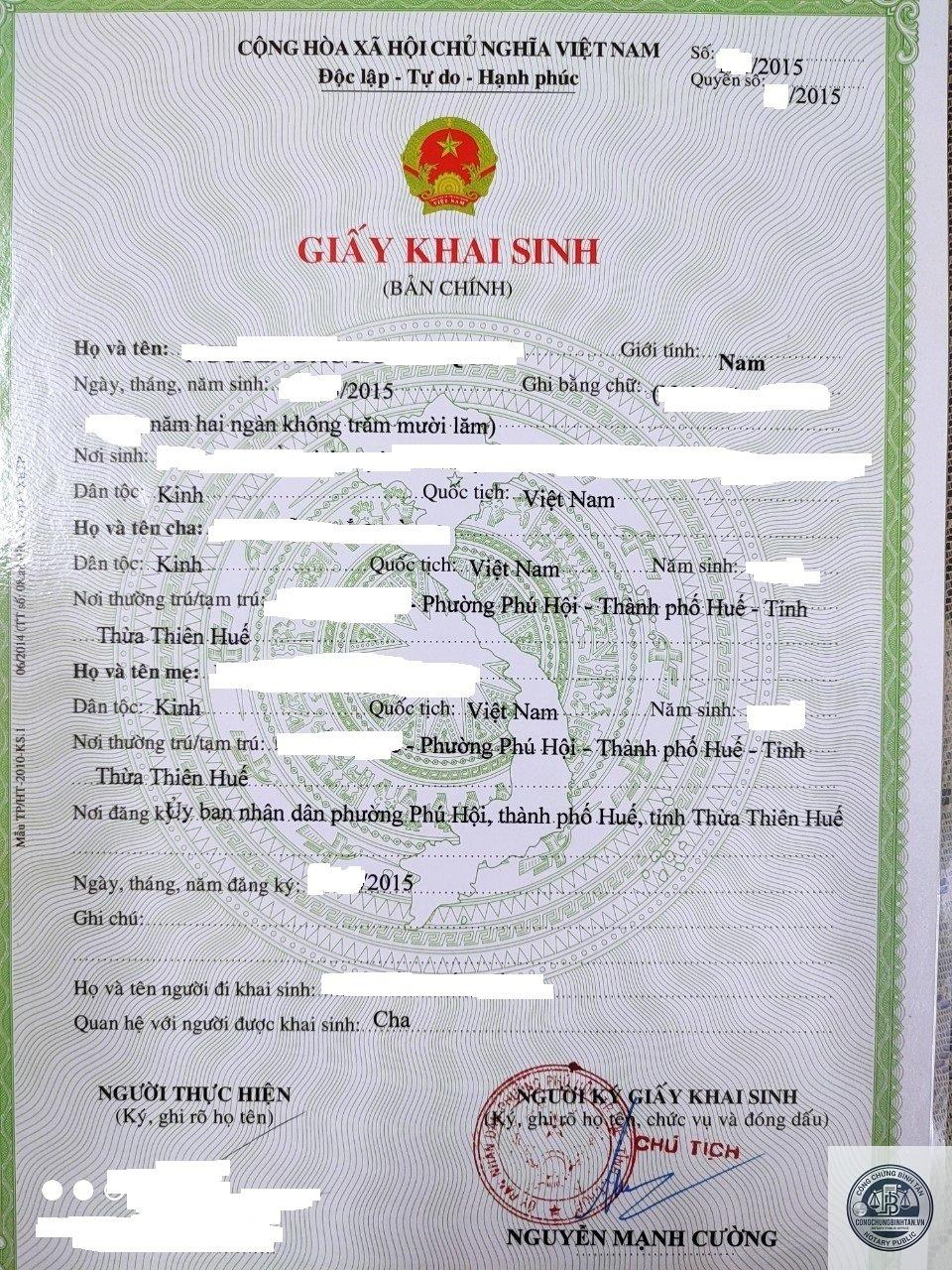 giấy khai sinh sai qu&ecirc; qu&aacute;n - H&igrave;nh 5