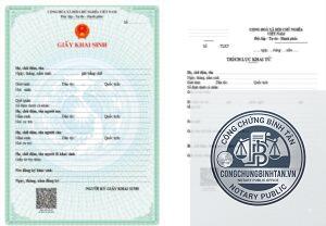 giấy khai sinh số hóa