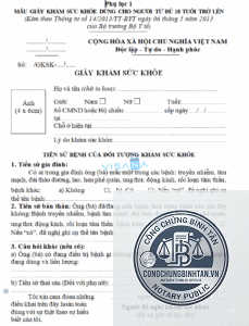 giấy khám sức khỏe đi nước ngoài