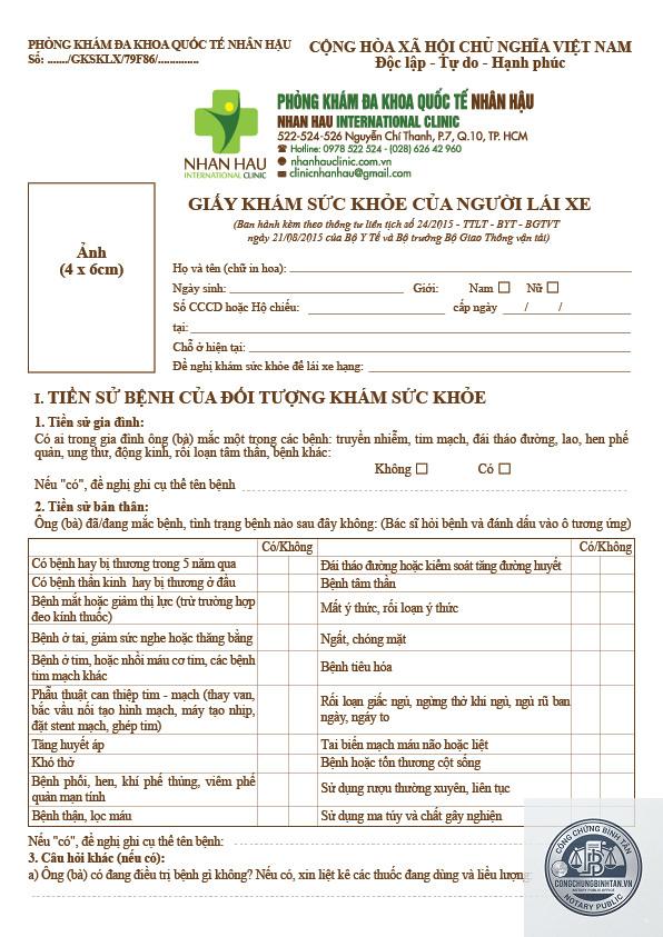 giấy kh&aacute;m sức khỏe l&aacute;i xe - H&igrave;nh 3