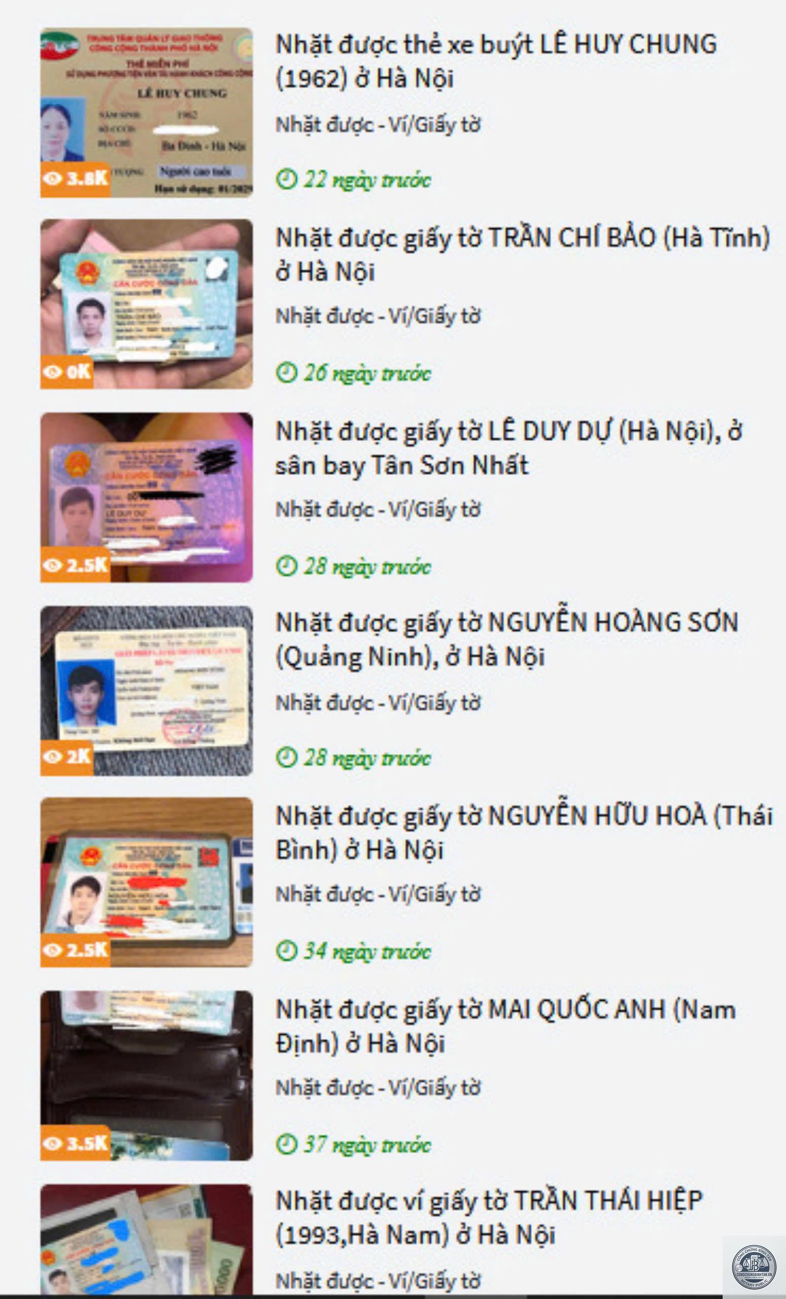 giấy tờ c&aacute; nh&acirc;n bị thất lạc - H&igrave;nh 3