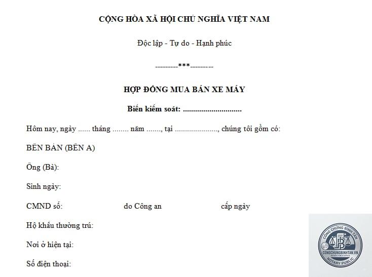 giấy tờ c&aacute; nh&acirc;n khi b&aacute;n xe m&aacute;y - H&igrave;nh 3