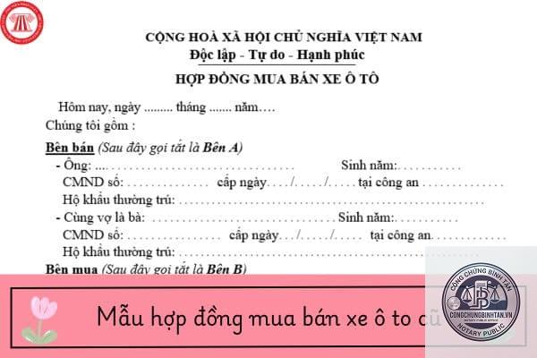 giấy tờ cá nhân khi mua ô tô - Hình 5