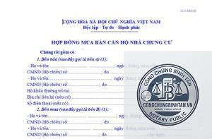 giấy tờ cá nhân mua chung cư