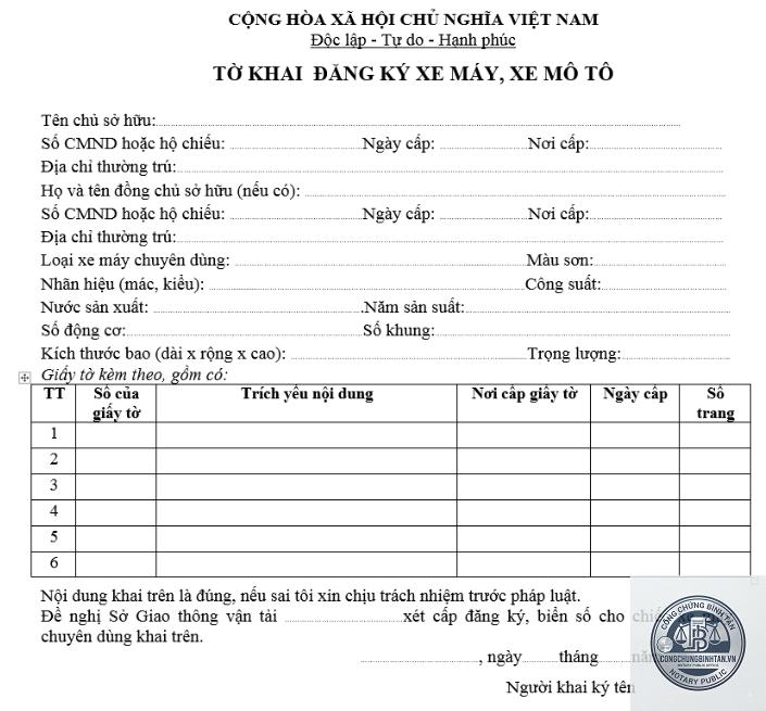 giấy tờ cá nhân sang tên xe - Hình 3