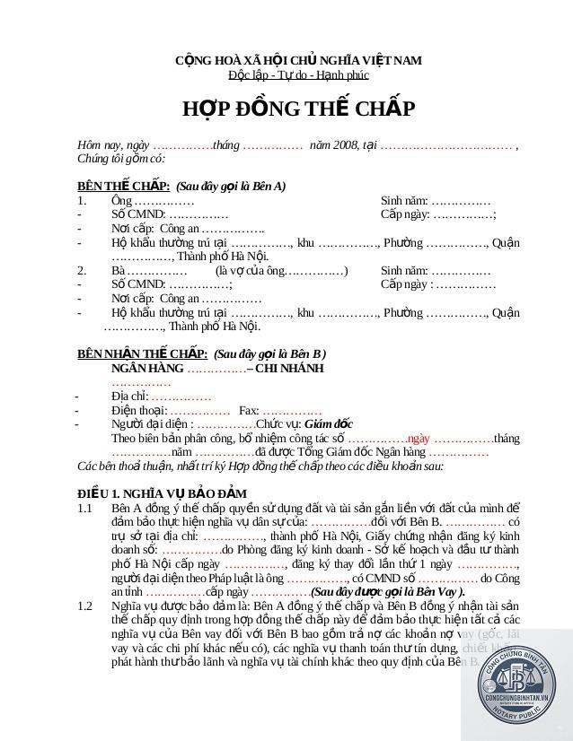 giấy tờ c&aacute; nh&acirc;n thế chấp ng&acirc;n h&agrave;ng - H&igrave;nh 2