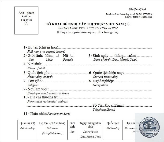giấy tờ cá nhân xin visa - Hình 1
