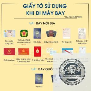 giấy tờ đi máy bay nội địa
