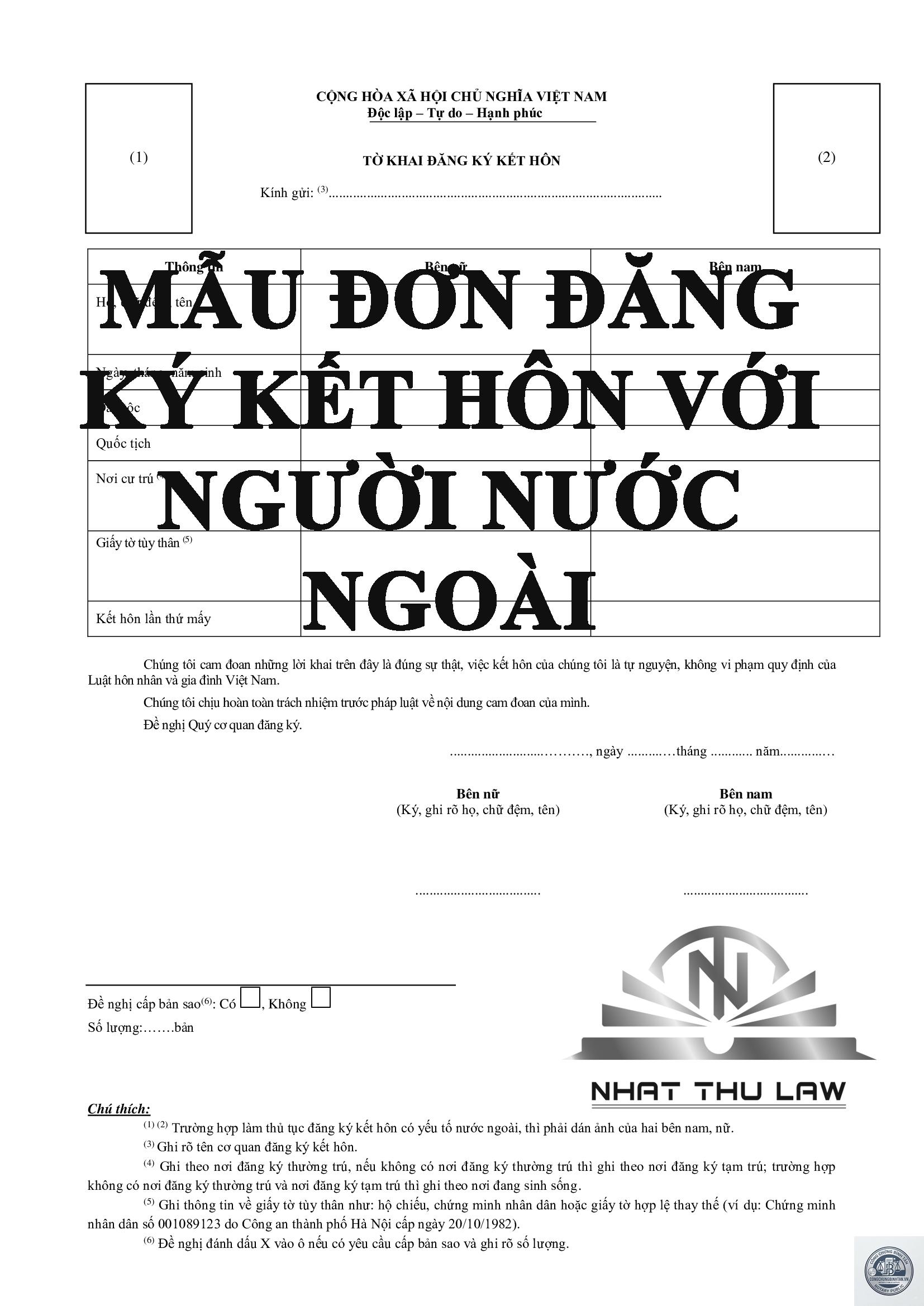 giấy tờ kết hôn với người nước ngoài - Hình 3