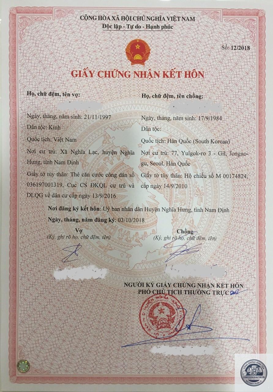 giấy tờ kết hôn với người nước ngoài - Hình 1