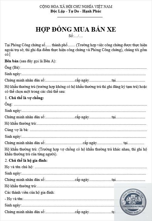 giấy tờ khi bán xe - Hình 3