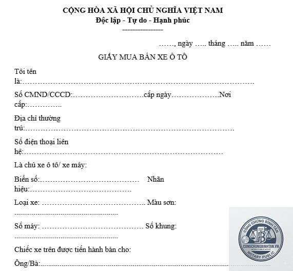 giấy tờ khi bán xe - Hình 4