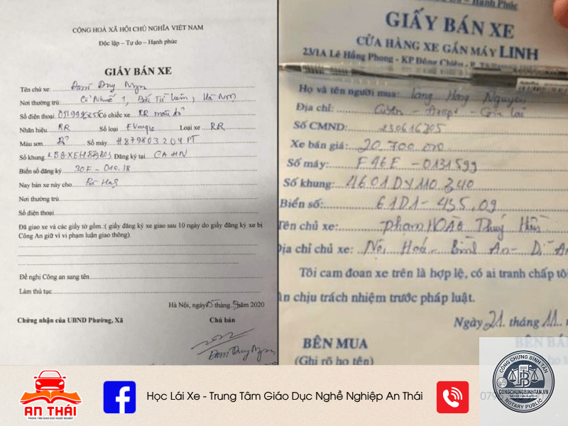 giấy tờ khi bán xe - Hình 5
