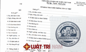 giấy tờ khi đăng ký cư trú