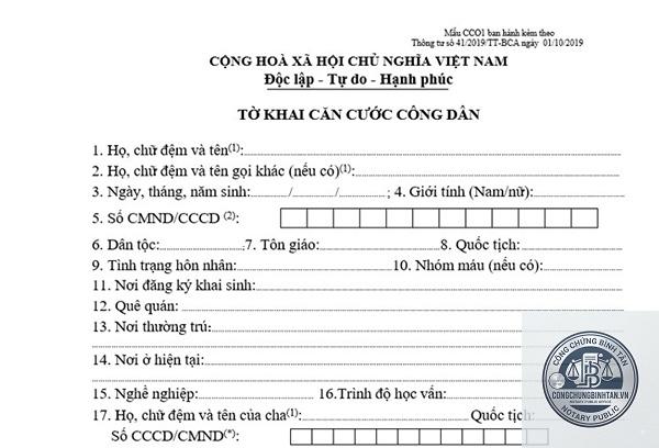 giấy tờ khi làm căn cước - Hình 3