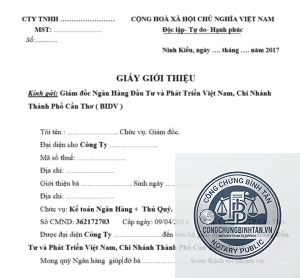 giấy tờ khi làm ngân hàng
