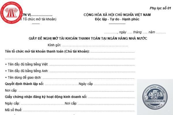 giấy tờ mở tài khoản ngân hàng