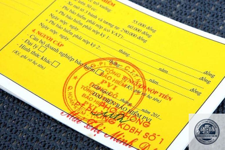 giấy tờ mua bảo hiểm xe máy